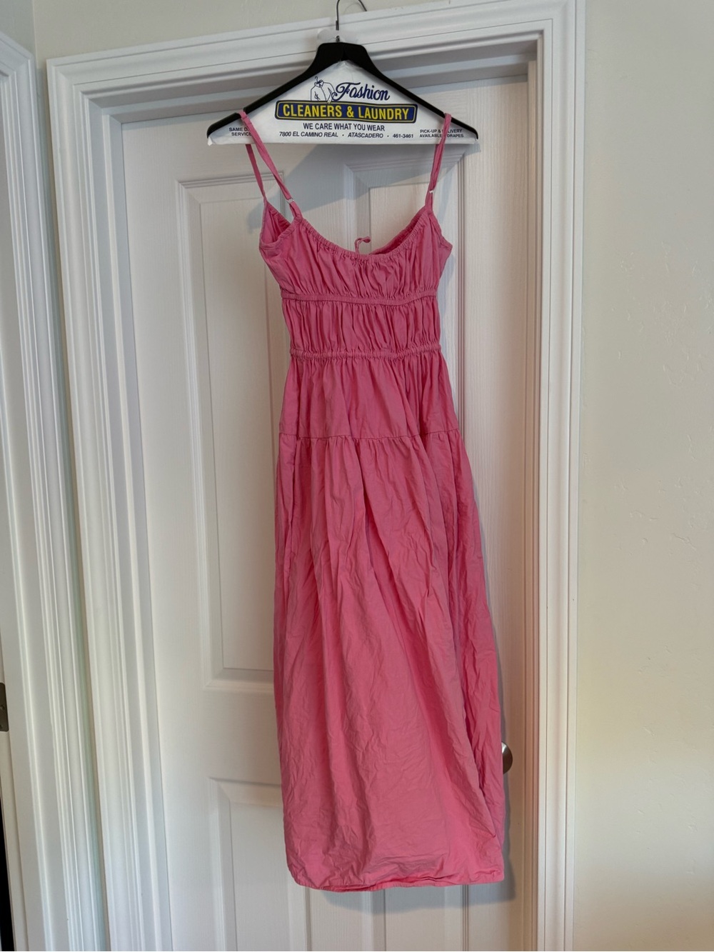 Ciao Lucia Pink Tiered Maxi Dress with Drawstring - Picture 8 of 8